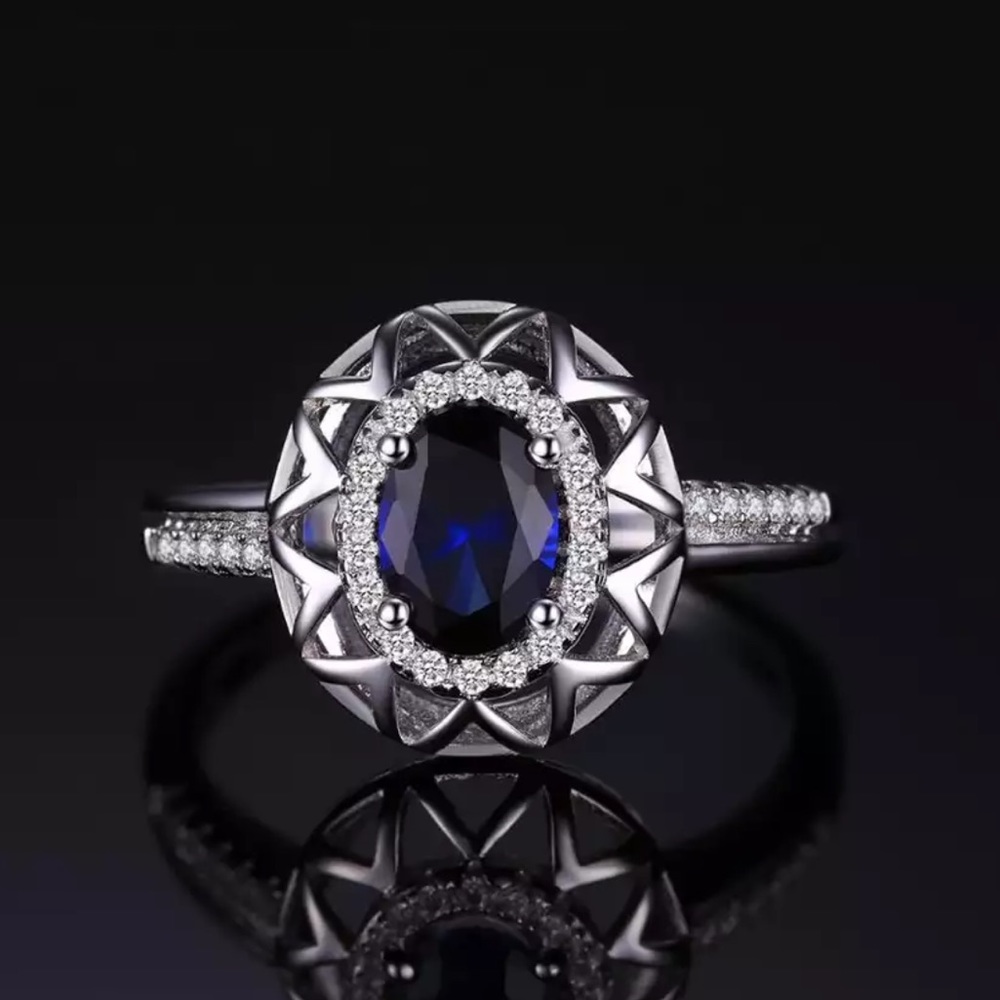Sapphire & Silver 925 Ring